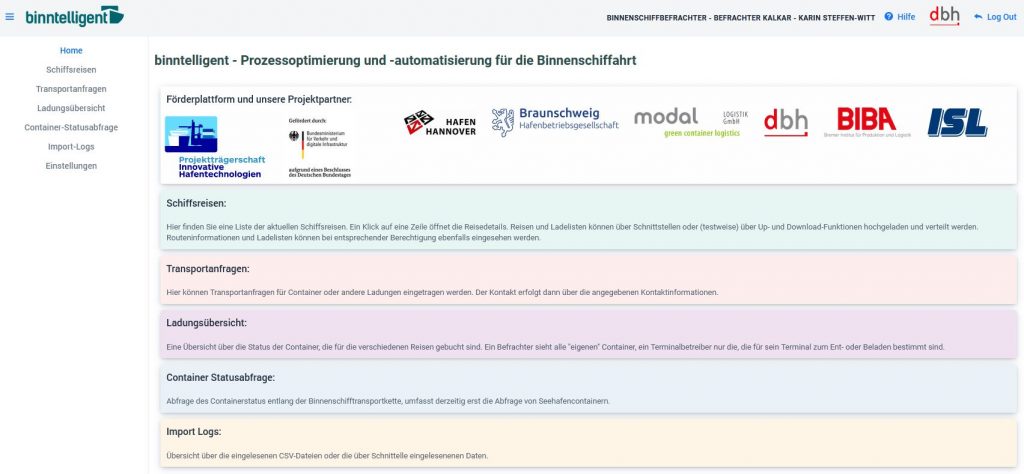 Abschluss des IHATEC-Projektes „Binntelligent“: Intelligente Informationstechnologien nehmen Einzug in die Binnenschifffahrt 8