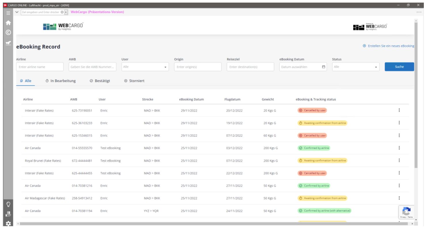 Cargo Trace Dashboard