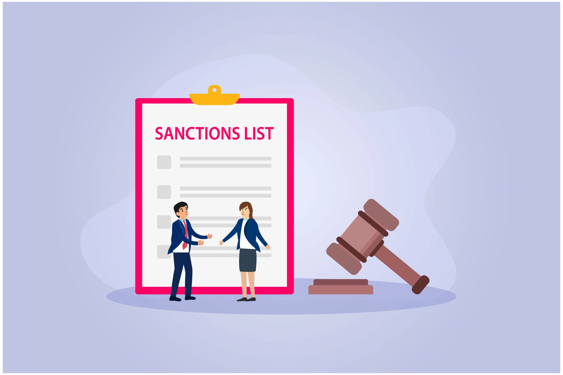 Four pillars of export control: sanctions list check